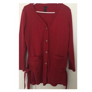 NWOT Focus Clothing - Red cotton cardigan